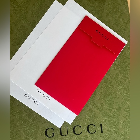 🎁 Red GUCCI Money Envelope with Note Paper!! - Picture 2 of 8